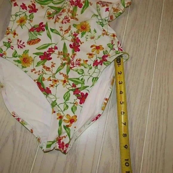 Aqua Womens One Piece Floral Swimsuit Size Small - Picture 12 of 12